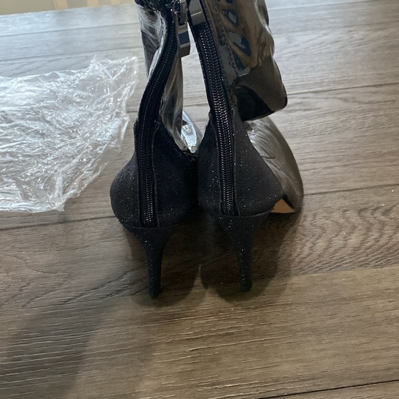 NWT BURJU Savage Ankle Closed Pointed Toe Wet Look With Sparkle Heel | 15 - Picture 9 of 10